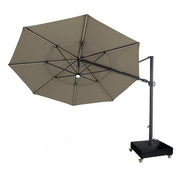 13' Designer Octagon Solar Lux Cantilever Umbrella - Cast Ash - The Great Escape
