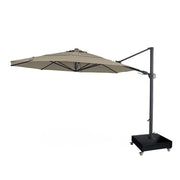 13' Designer Octagon Solar Lux Cantilever Umbrella - Cast Ash - The Great Escape