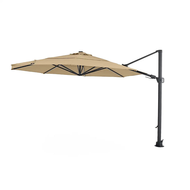 13' Designer Octagon Solar Lux Cantilever Umbrella - Heather Beige - The Great Escape