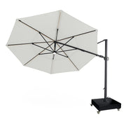 13' Designer Octagon Solar Lux Cantilever Umbrella - Natural - The Great Escape