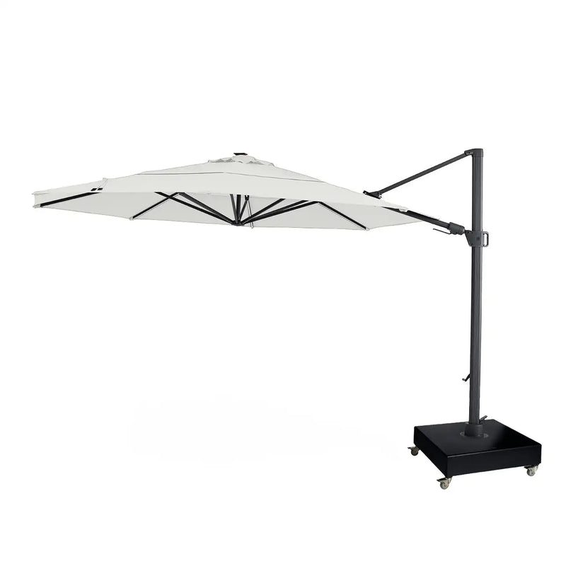 13' Designer Octagon Solar Lux Cantilever Umbrella - Natural - The Great Escape