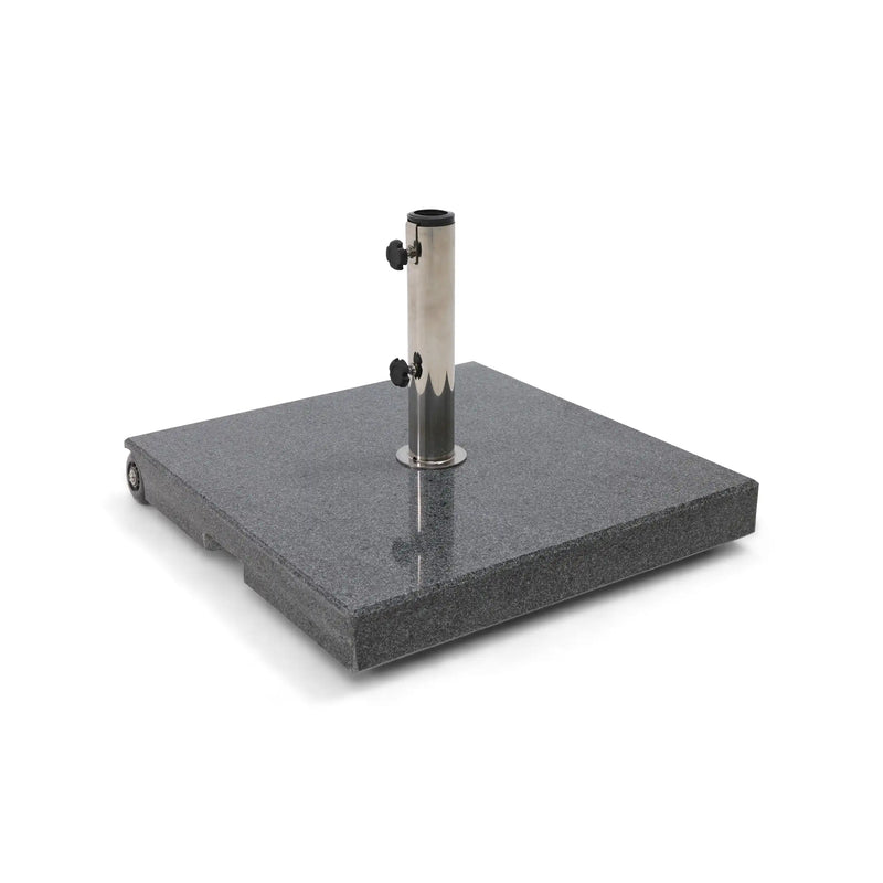 132 lbs. Grey Granite EZ Lock Rolling Umbrella Base - The Great Escape