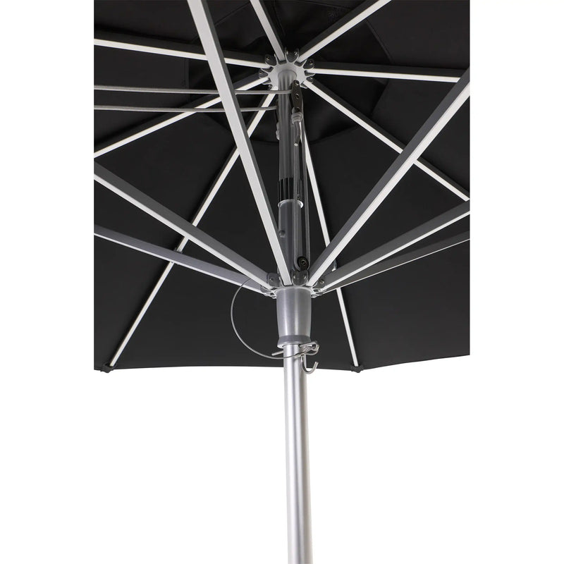 10' Commercial Octagonal Valencia Market Umbrella Black - The Great Escape