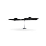 10' Dual Canopy Commercial Square Valencia Cantilever Umbrella Black - The Great Escape