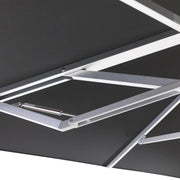 10' Dual Canopy Commercial Square Valencia Cantilever Umbrella Black - The Great Escape
