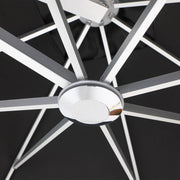10' Dual Canopy Commercial Square Valencia Cantilever Umbrella Black - The Great Escape
