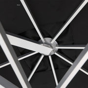 10' Dual Canopy Commercial Square Valencia Cantilever Umbrella Black - The Great Escape