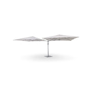 10' Dual Canopy Commercial Square Valencia Cantilever Umbrella Natural - The Great Escape