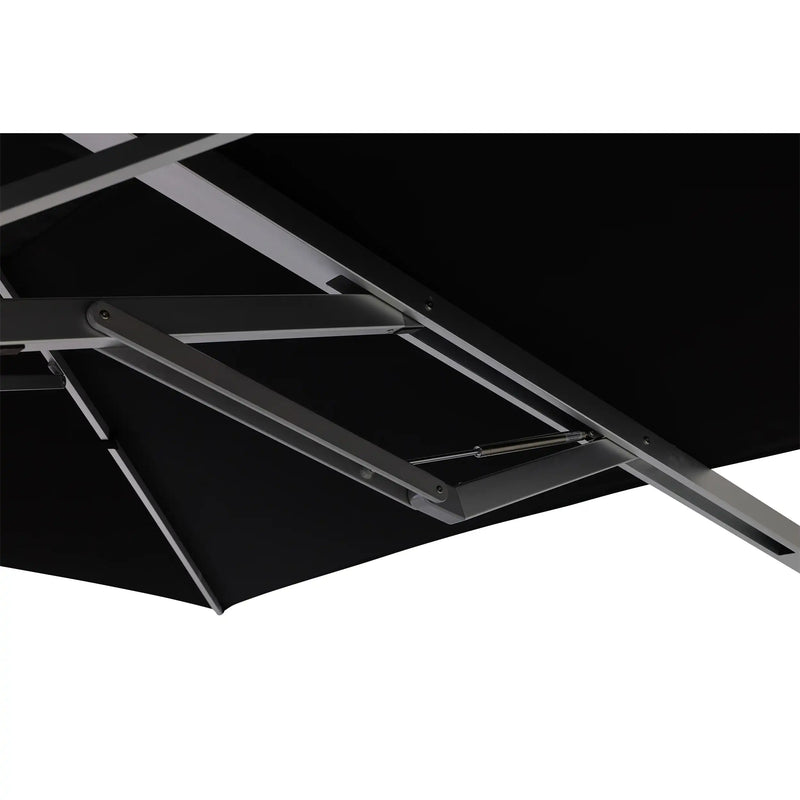 13' Square Commercial Valarium Cantilever Umbrella Black - The Great Escape