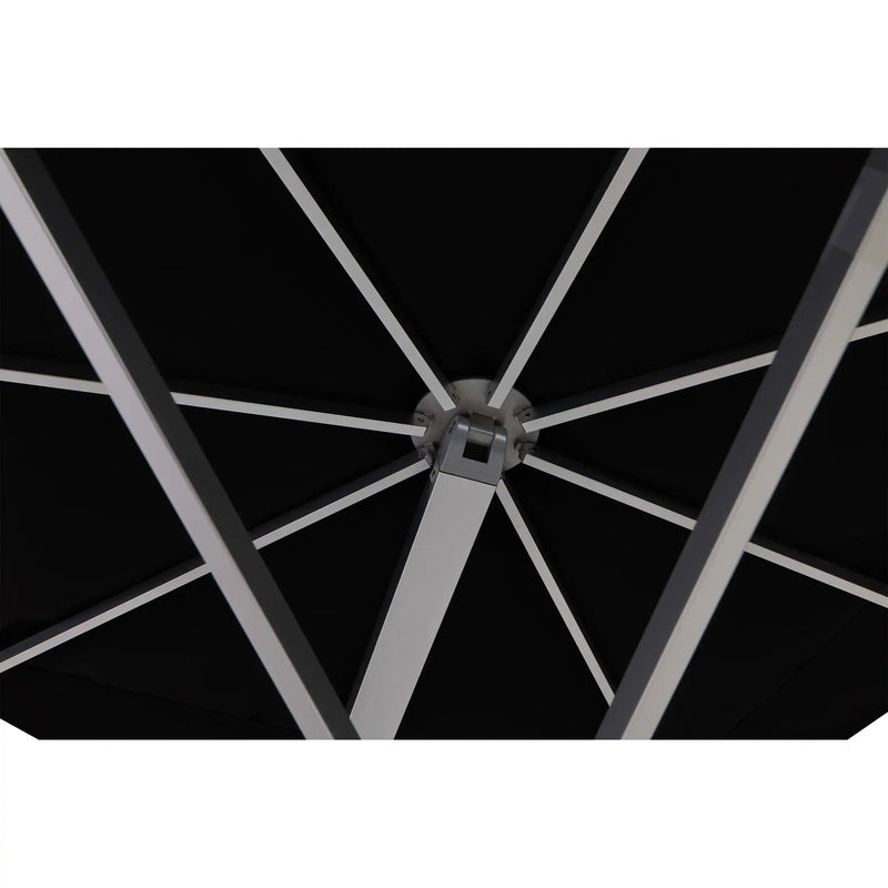 13' Square Commercial Valarium Cantilever Umbrella Black - The Great Escape