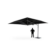 13' Square Commercial Valarium Cantilever Umbrella Black - The Great Escape