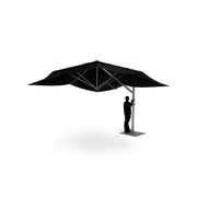 13' Square Commercial Valarium Cantilever Umbrella Black - The Great Escape
