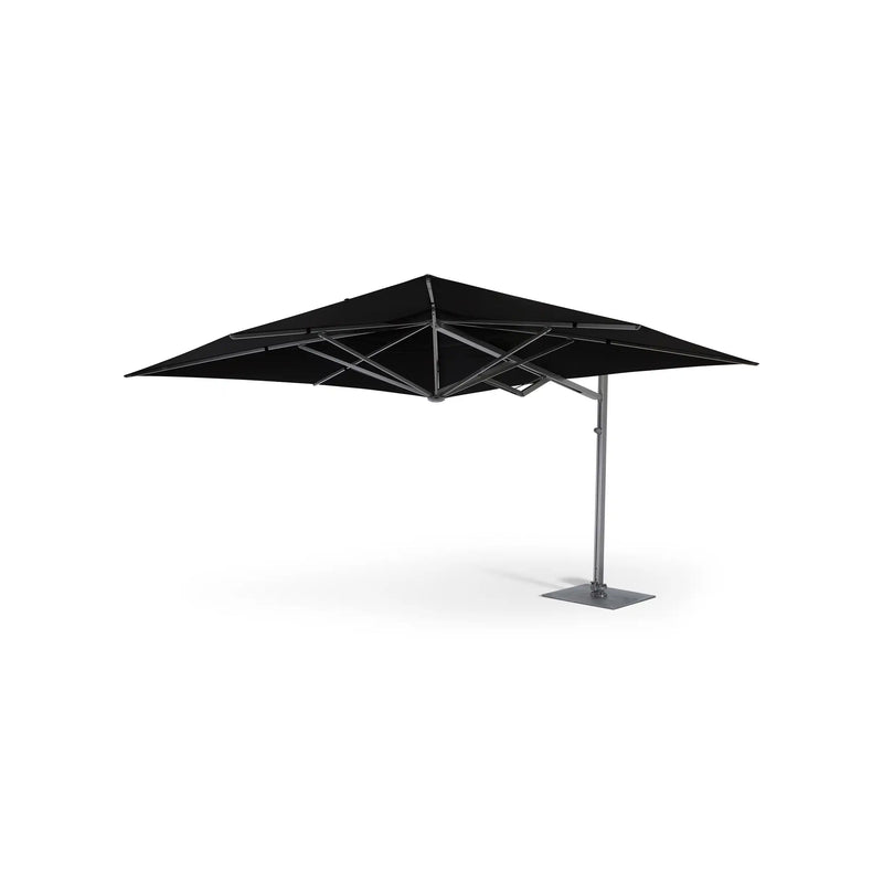 13' Square Commercial Valarium Cantilever Umbrella Black - The Great Escape