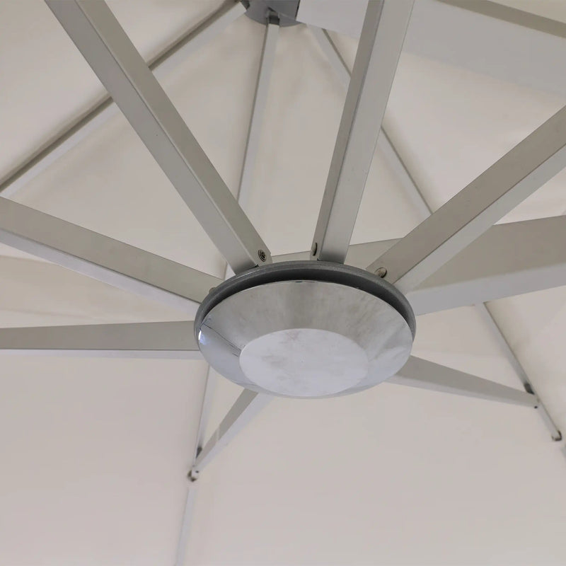 13' Square Commercial Valarium Cantilever Umbrella Natural - The Great Escape
