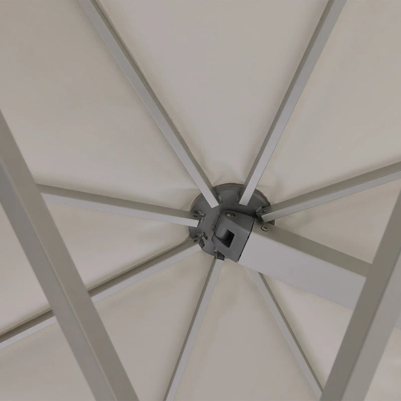 13' Square Commercial Valarium Cantilever Umbrella Natural - The Great Escape