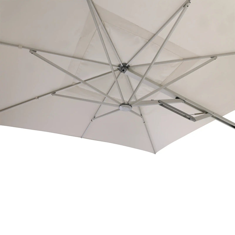 13' Square Commercial Valarium Cantilever Umbrella Natural - The Great Escape