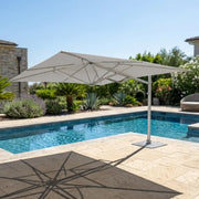 13' Square Commercial Valarium Cantilever Umbrella Natural - The Great Escape