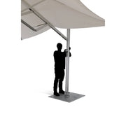 13' Square Commercial Valarium Cantilever Umbrella Natural - The Great Escape