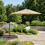 9' Classic Octagon Non-Tilt Cantilever Umbrella Antique Beige - The Great Escape
