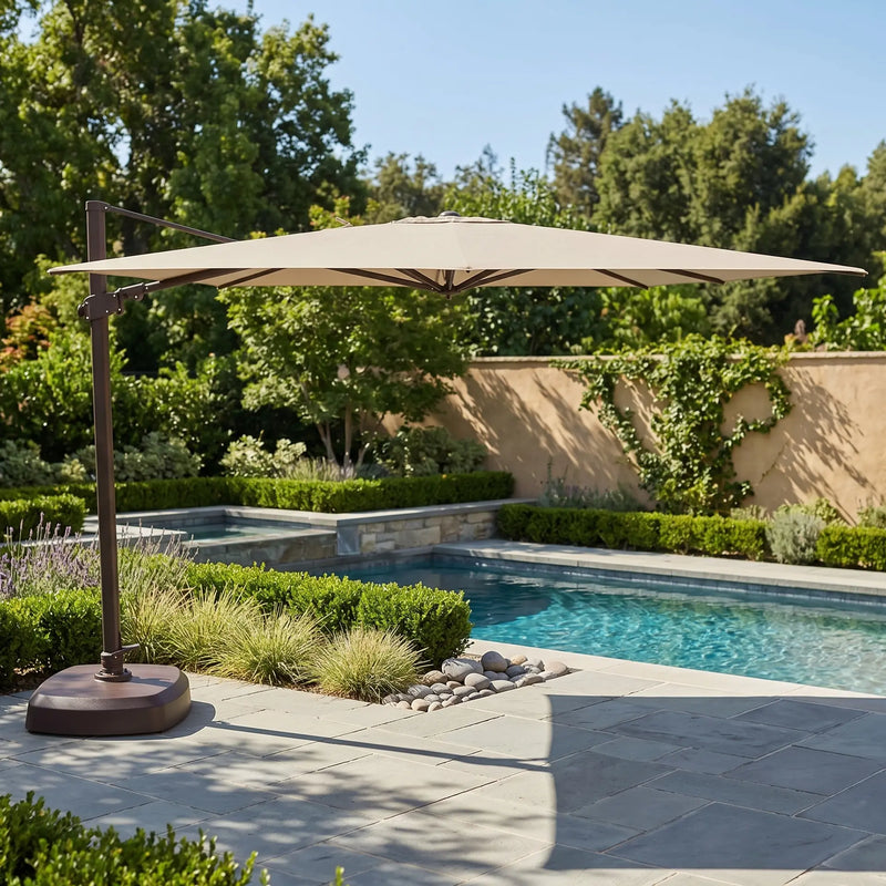 10' Classic Square AKZ Tilting Cantilever Umbrella