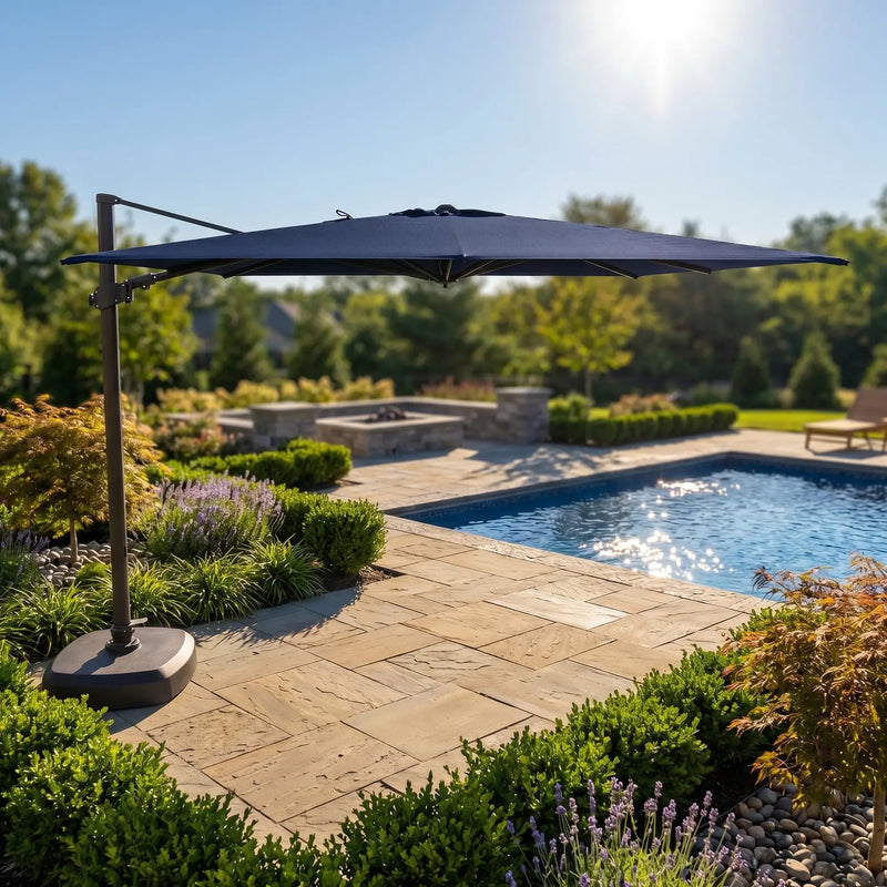 10' Classic Square AKZ Tilting Cantilever Umbrella