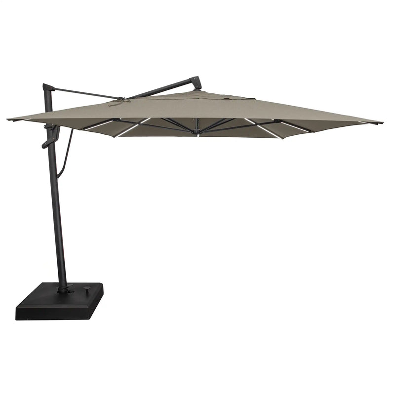 10'x13' Designer Rectangle AKZ+ Starlux Cantilever Umbrella - Cast Ash - The Great Escape