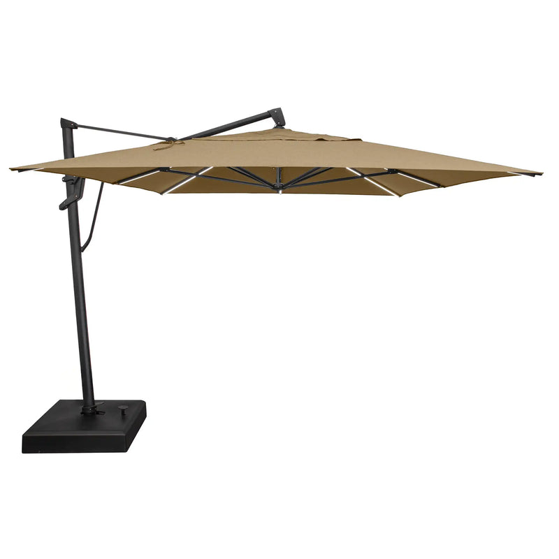 10'x13' Designer Rectangle AKZ+ Starlux Cantilever Umbrella - Heather Beige - The Great Escape