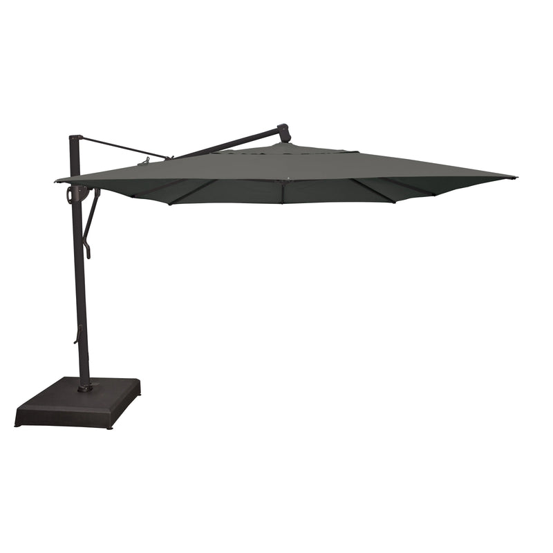 10'x13' Classic Rectangle AKZ Cantilever Umbrella Charcoal - The Great Escape