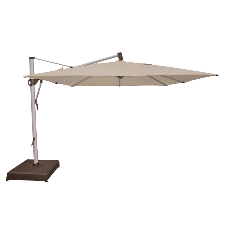 10'x13' Classic Rectangle AKZ Cantilever Umbrella - Champagne Linen - The Great Escape