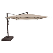 10'x13' Classic Rectangle AKZ Cantilever Umbrella Champagne Linen - The Great Escape