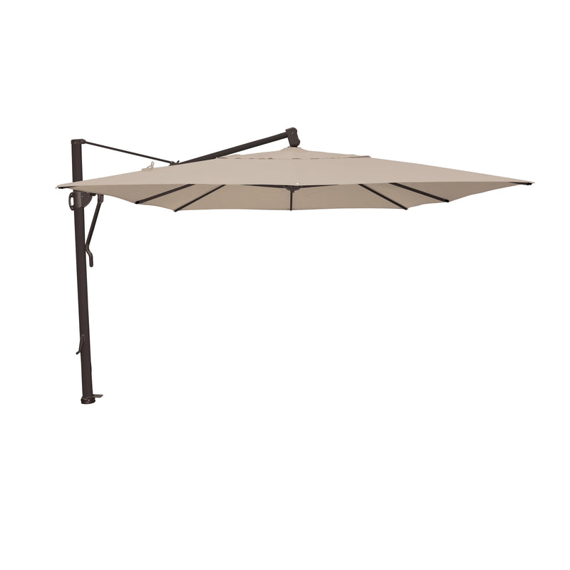 10'x13' Classic Rectangle AKZ Cantilever Umbrella Champagne Linen - The Great Escape
