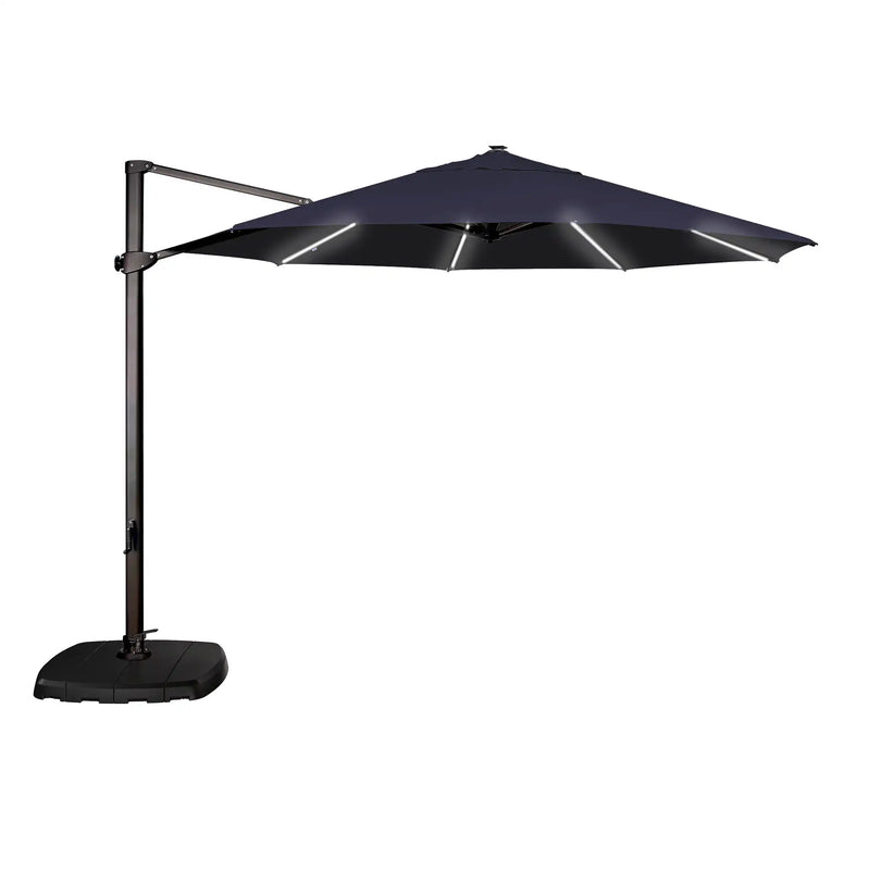 11' Deluxe Octagon Starlight Infinite Tilt Cantilever Umbrella
