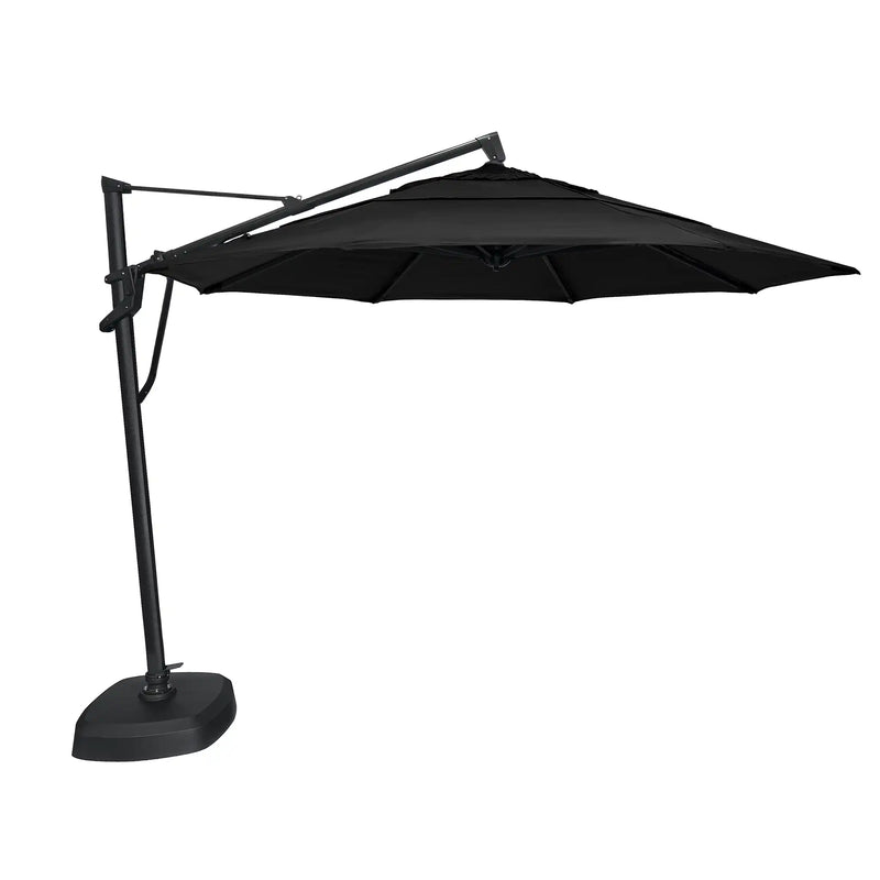 11' Designer AKZ+ Octagon Cantilever Umbrella Black - The Great Escape