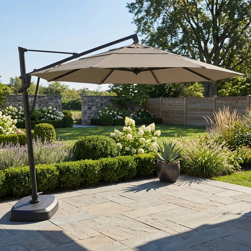 11' Designer AKZ+ Octagon Cantilever Umbrella Cast Ash - The Great Escape