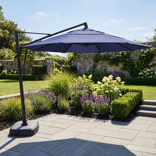 11' Designer AKZ+ Octagon Cantilever Umbrella Indigo - The Great Escape