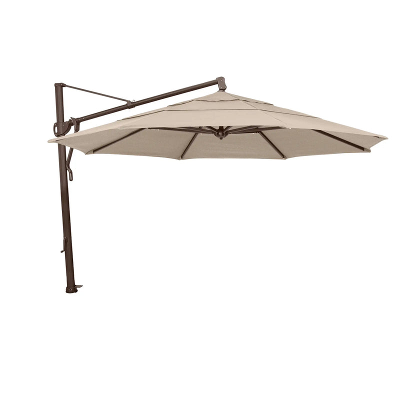 13' Classic Octagon AKZ Left-To-Right Tilt Cantilever Umbrella - Champagne Linen - The Great Escape