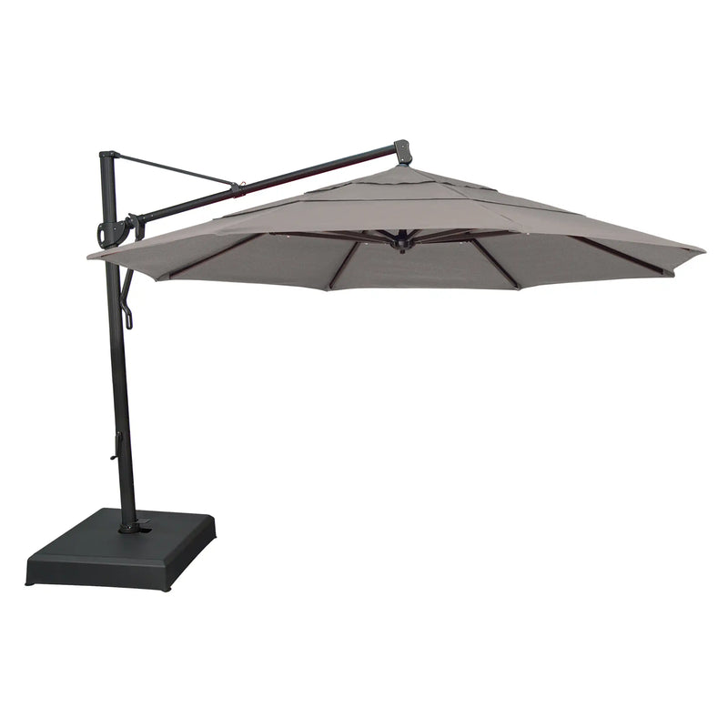 13' Classic Octagon AKZ Left-To-Right Tilt Cantilever Umbrella - Charcoal - The Great Escape