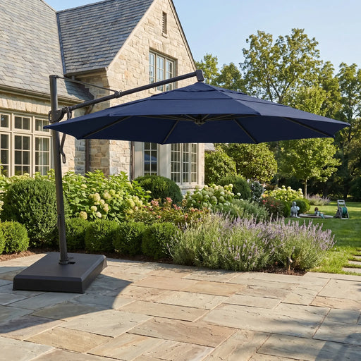13' Classic Octagon AKZ Cantilever Umbrella - Navy - The Great Escape