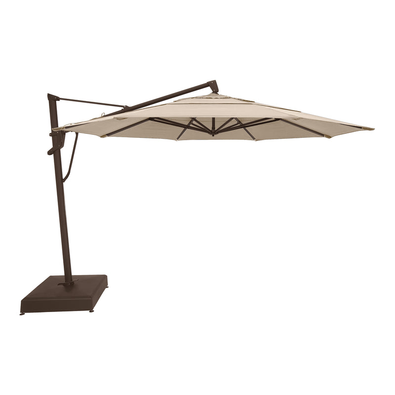 13' Classic Octagon AKZ Left-To-Right Tilt Cantilever Umbrella - Champagne Linen - The Great Escape