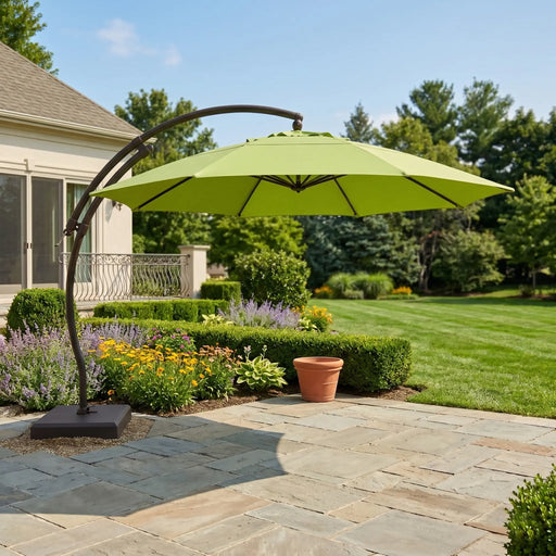13' Deluxe Octagon Dome Front-To-Back Tilt Cantilever Umbrella - Kiwi - The Great Escape