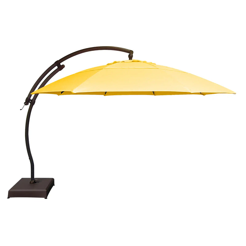 13' Deluxe Octagon Dome Front-To-Back Tilt Cantilever Umbrella - Lemon - The Great Escape
