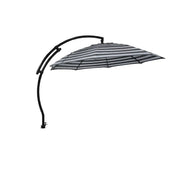 13' Deluxe Octagon Dome Front-To-Back Tilt Cantilever Umbrella - Navy Cabana Stripe - The Great Escape
