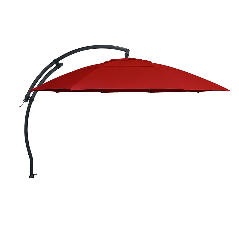 13' Deluxe Octagon Dome Front-To-Back Tilt Cantilever Umbrella - Red - The Great Escape