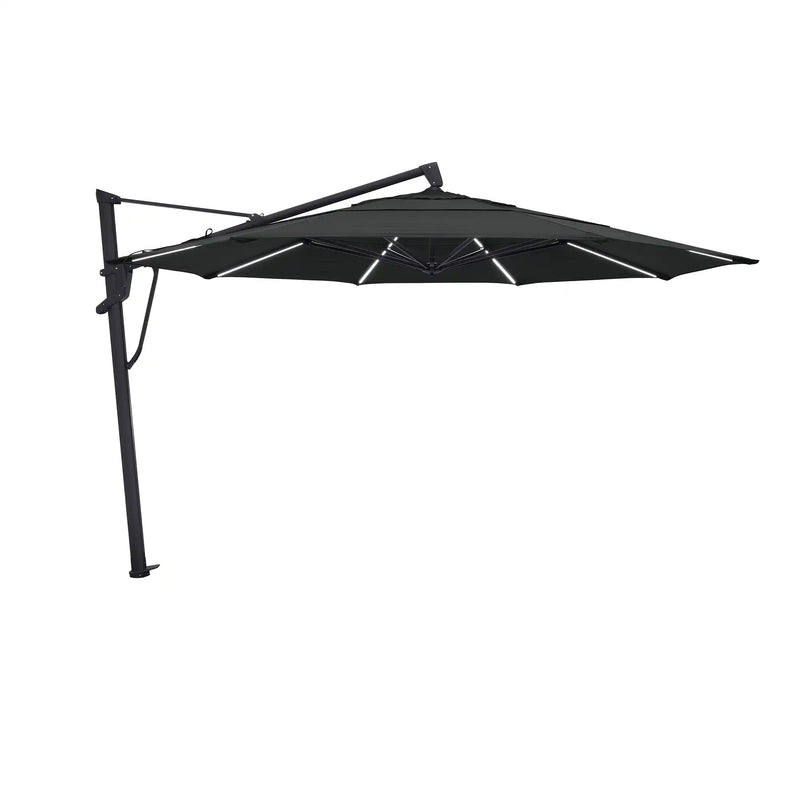 13' Designer Octagon AKZ+ Starlux Cantilever Umbrella - Black - The Great Escape