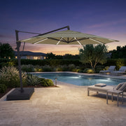 13' Designer Octagon AKZ+ Starlux Cantilever Umbrella - Cast Ash - The Great Escape
