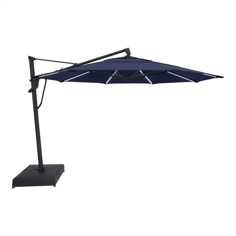 13' Designer Octagon AKZ+ Starlux Cantilever Umbrella - Indigo - The Great Escape