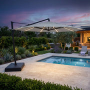 13' Designer Octagon AKZ+ Starlux Cantilever Umbrella Natural - The Great Escape
