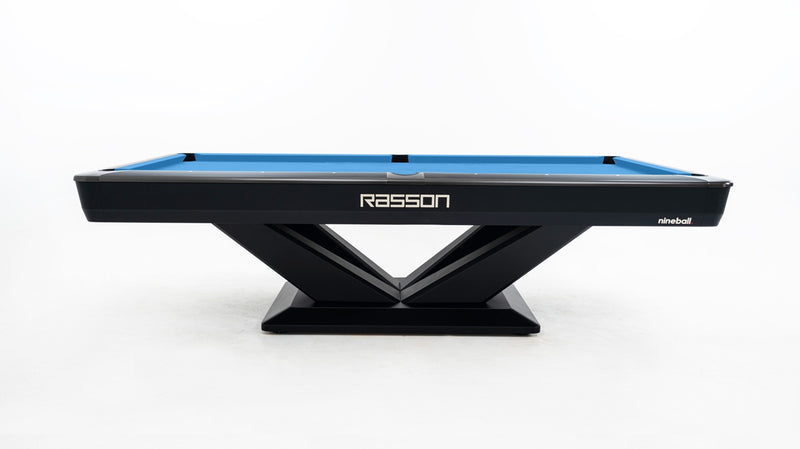 9' Victory III Billiard Table Wtih Drop Pockets - Black Fluorocarbon