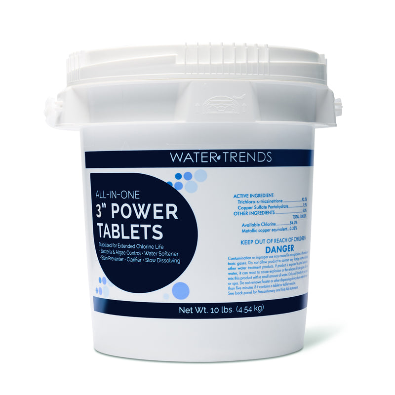 WATER TRENDS 3 inch All in One Power Tablets 10 lb Bucket The Great Escape