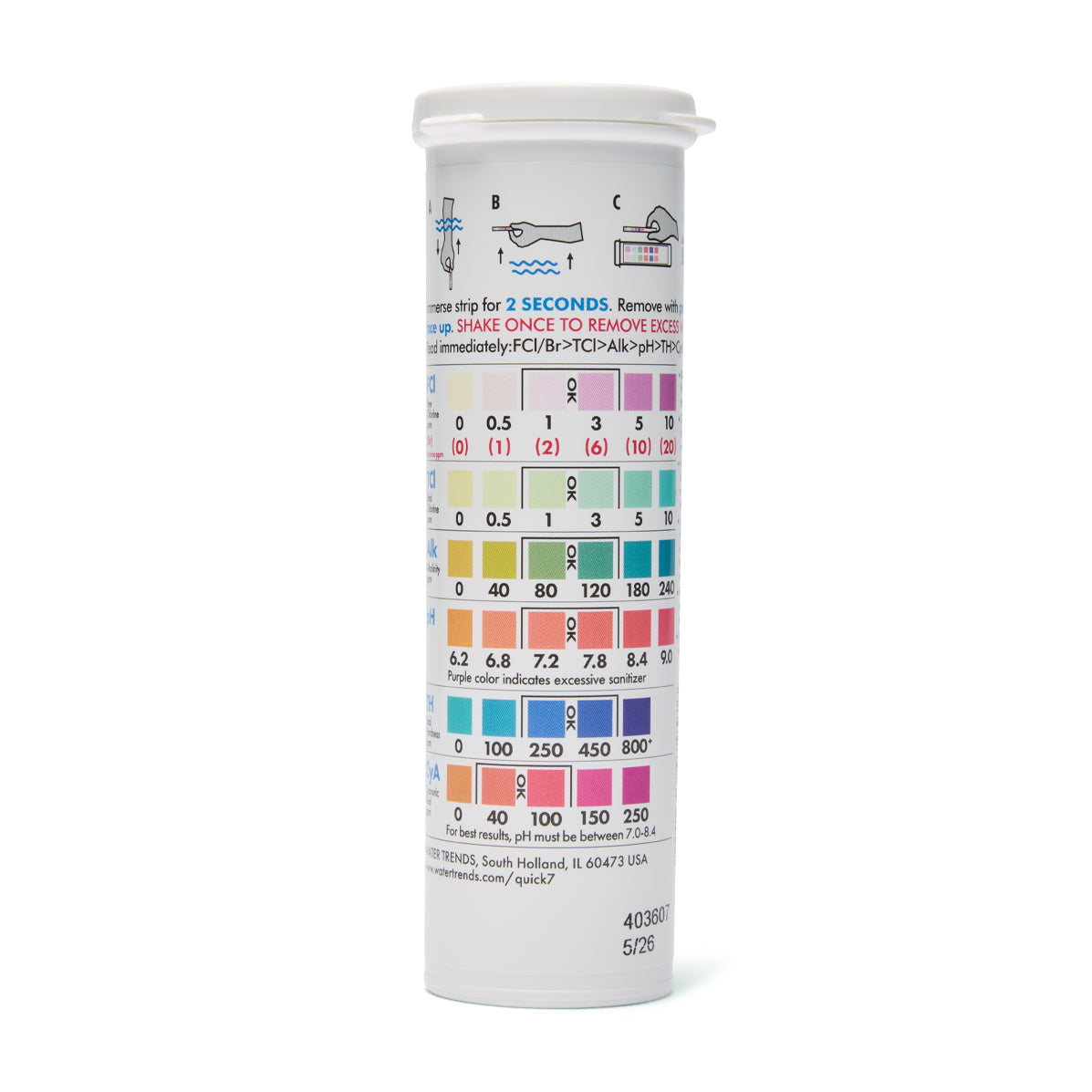 WATER TRENDS Quick 7-in-1 Test Strips (50 Pack) — The Great Escape